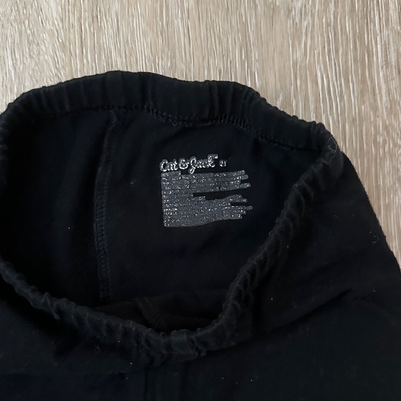 CAT & JACK Solid Black Kids Leggings SIZE 2T Simple Minimal Flaw Fitted Play - Picture 2 of 5